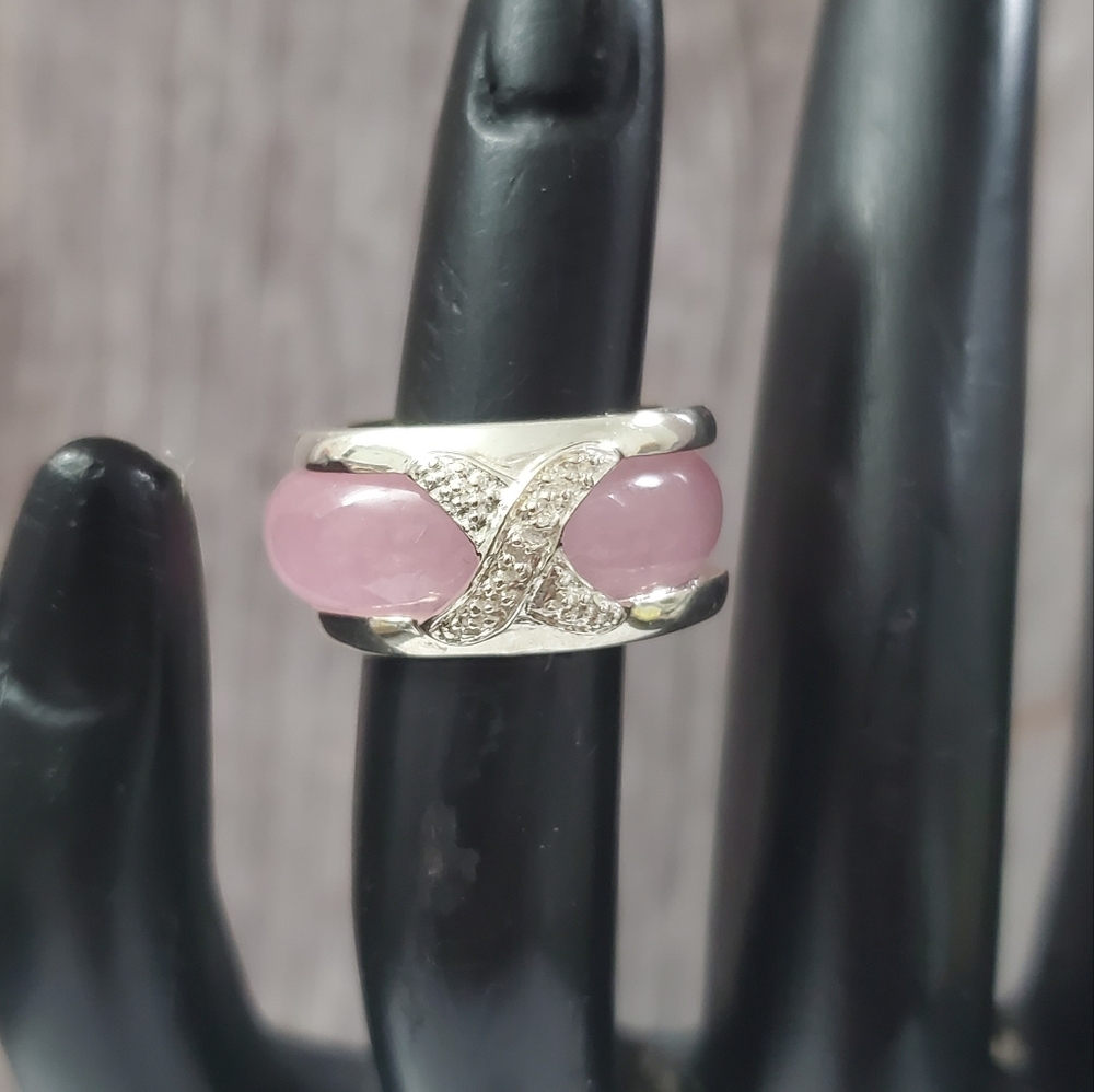 Sterling Silver 925 Interchangeable Jade Ring. - image 7